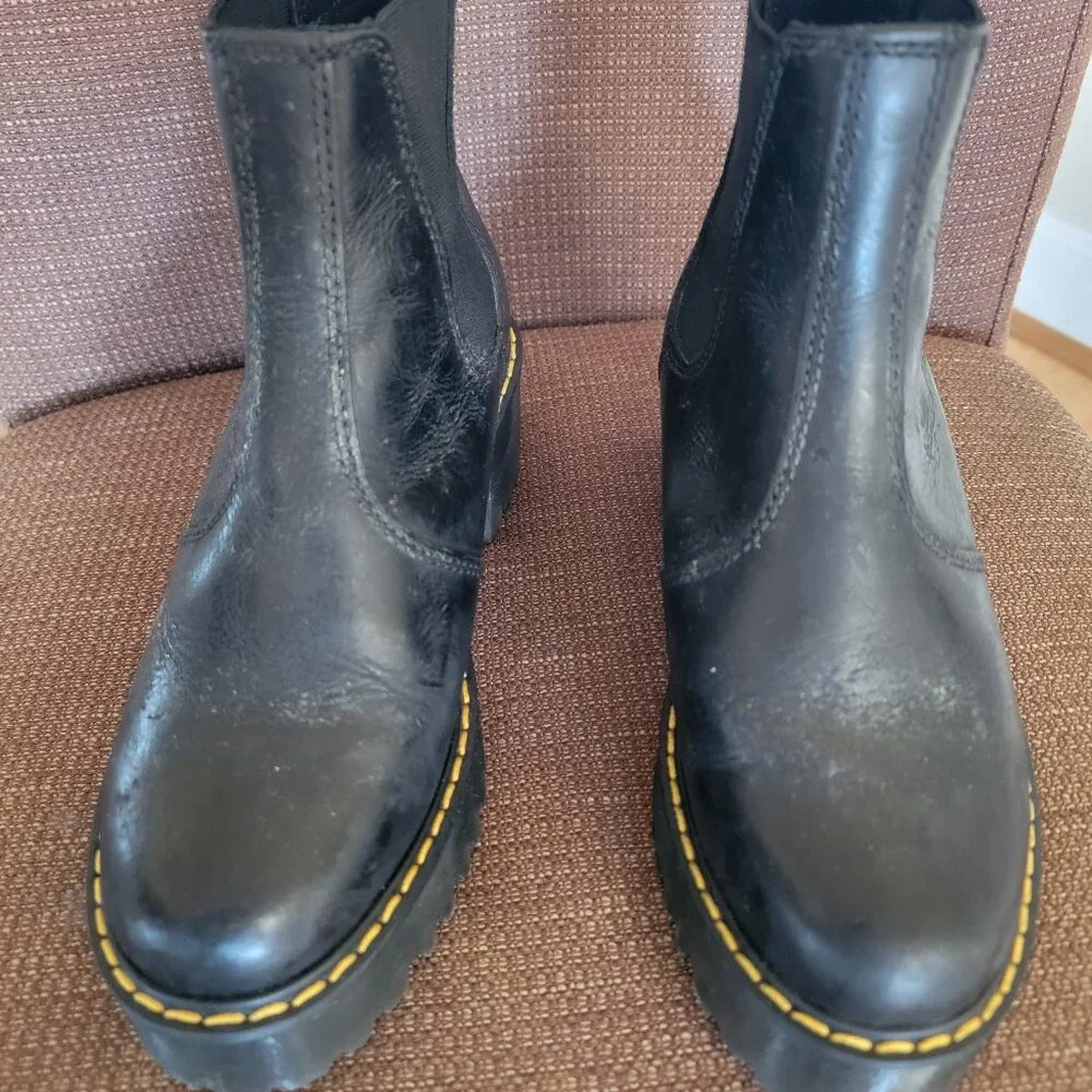 DR MARTENS Rometty Wyoming Leather Platform Chelsea Boots 37 / 6 - Picture 6 of 13
